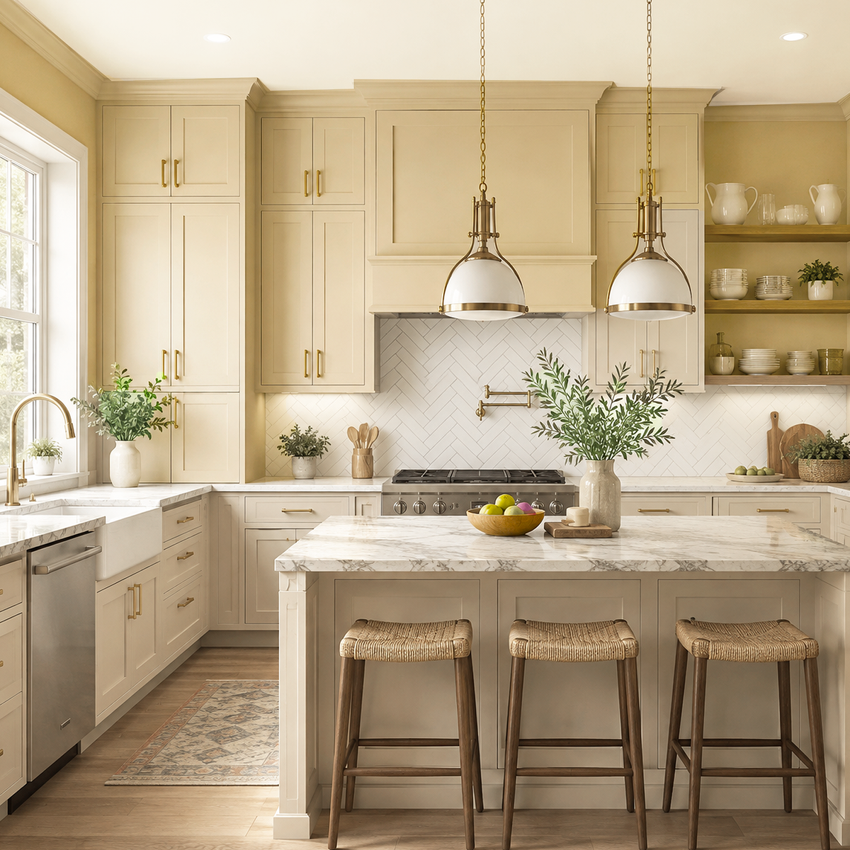 vellum painted kitchen