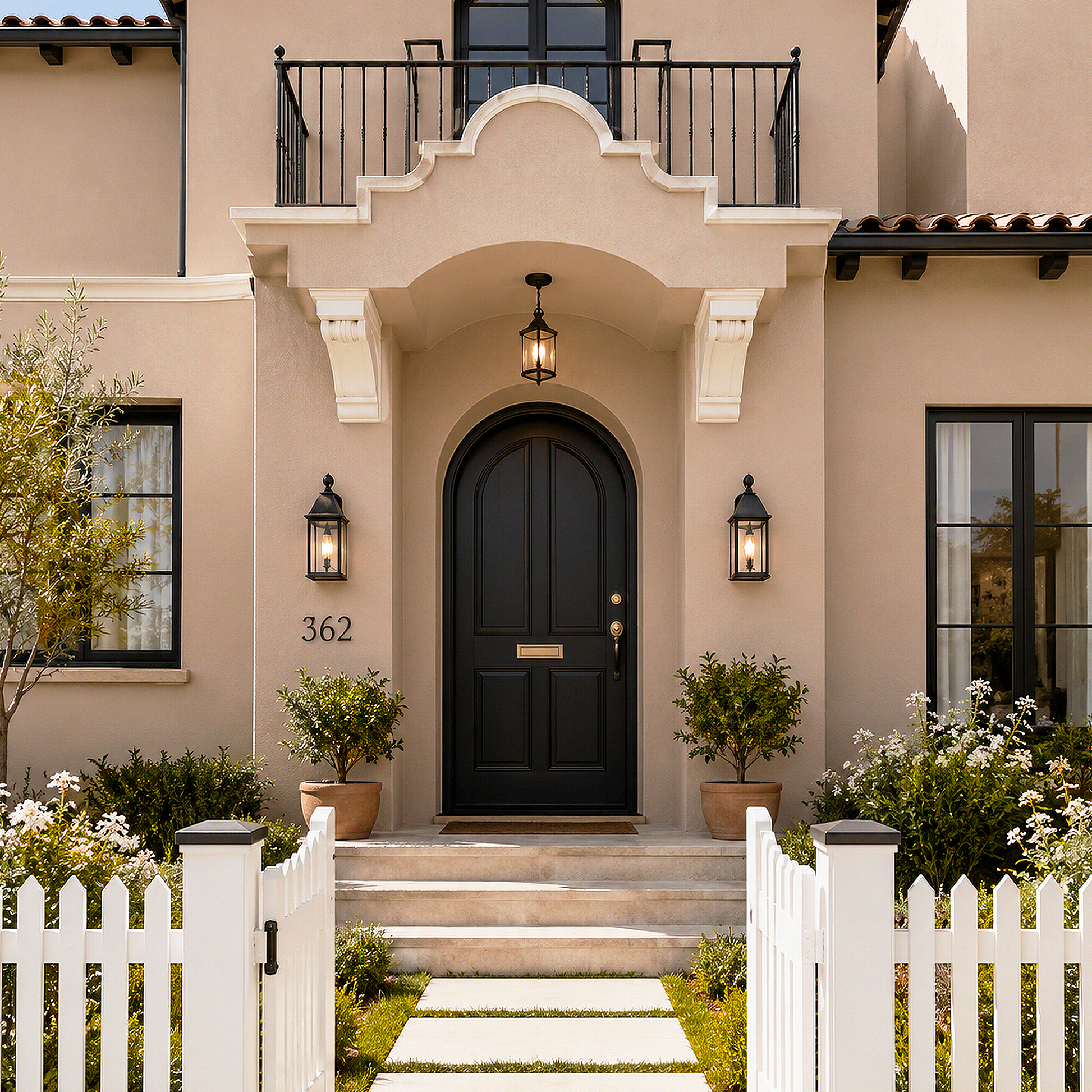 venetian portico painted entryway