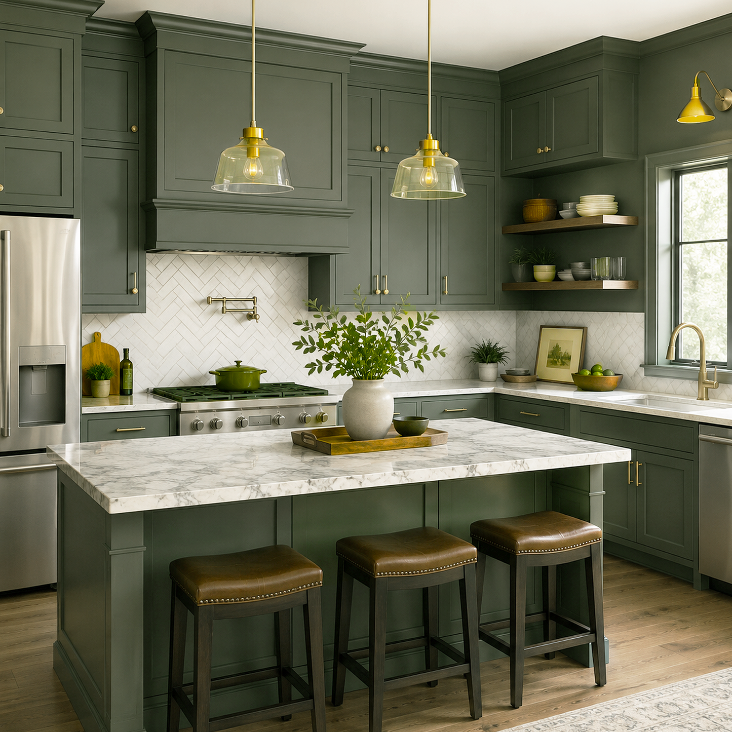 vintage vogue painted kitchen