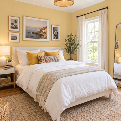 walk on the beach painted bedroom