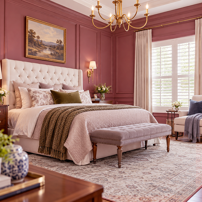 warm earth painted bedroom