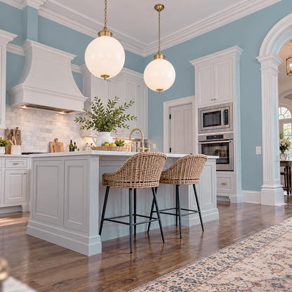 water's edge painted kitchen