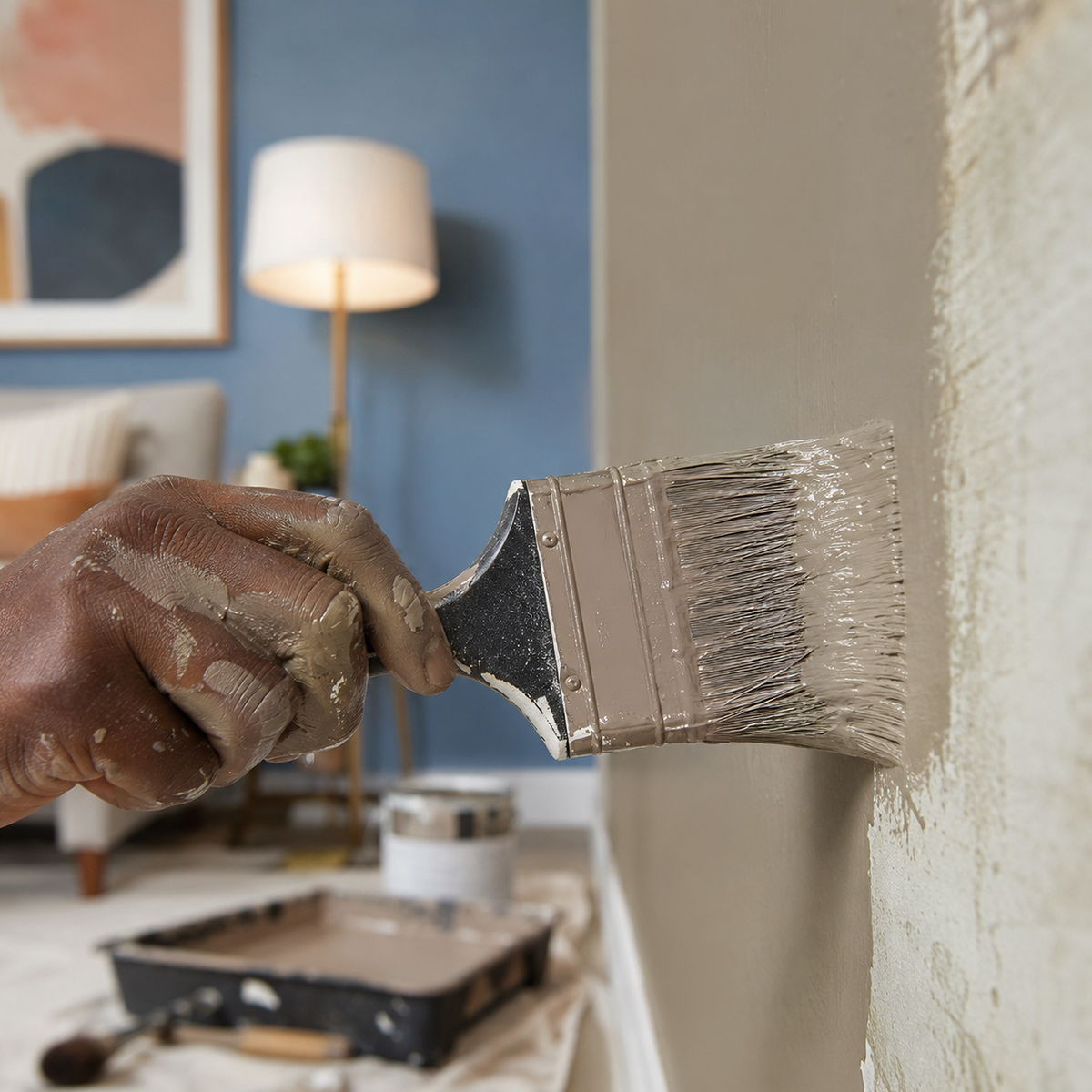 weimaraner paint brush