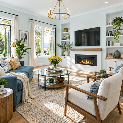 whispering spring painted living room
