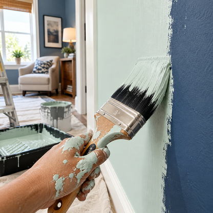 white rain paint brush