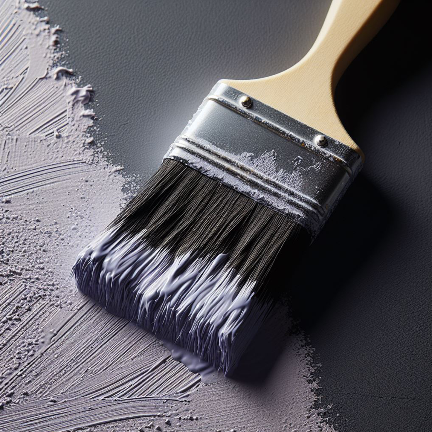 winter gray paint brush