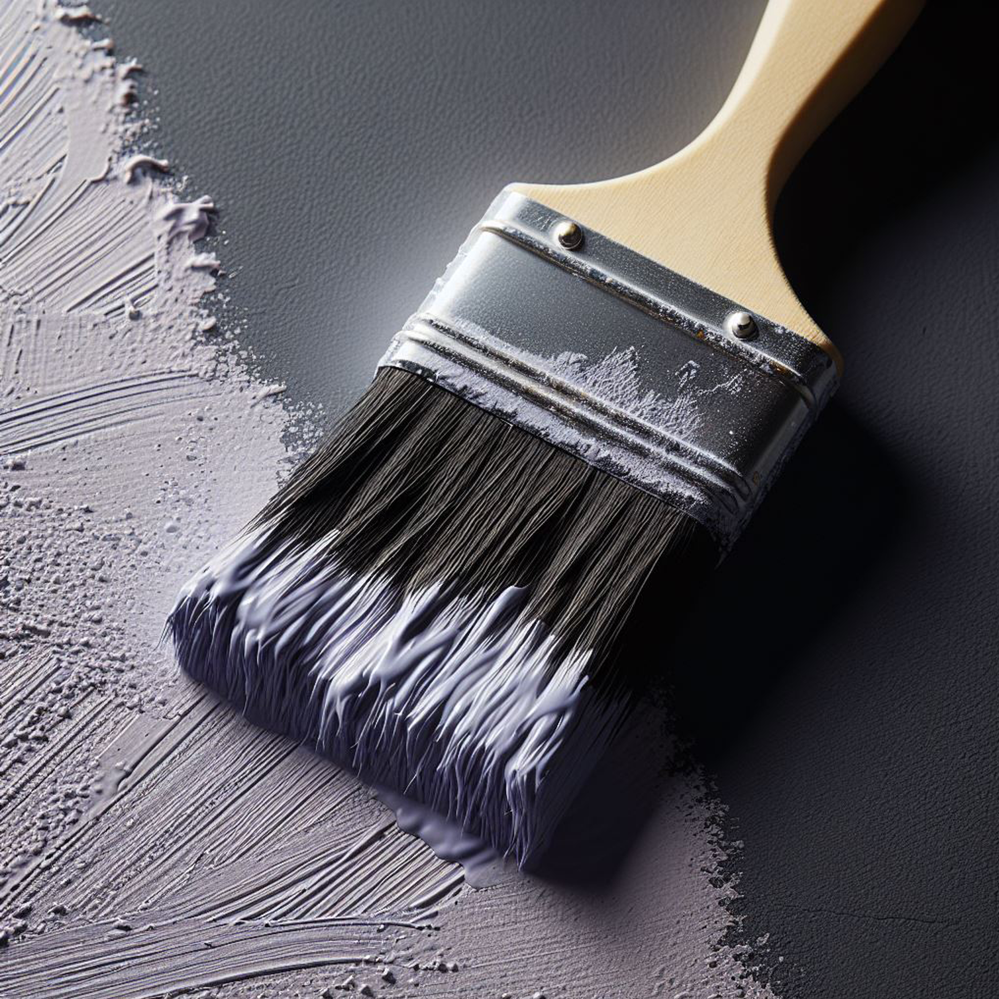 winter gray paint brush