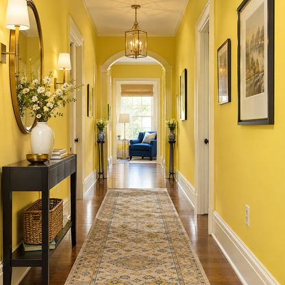 yellow brick road painted hallway