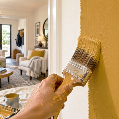 yellow oxide paint brush