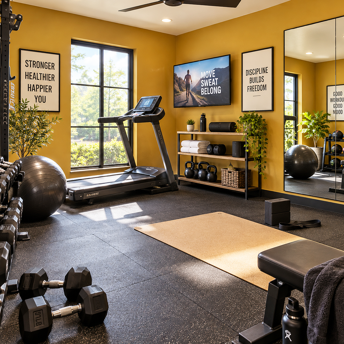 yellow oxide painted gym